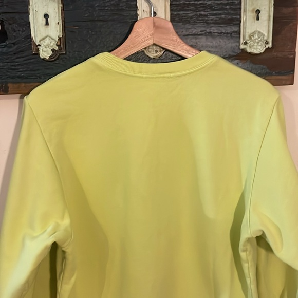 Agolde Yellow Green Thora 3/4 Balloon Sleeve Sweatshirt Size Medium - Picture 14 of 16